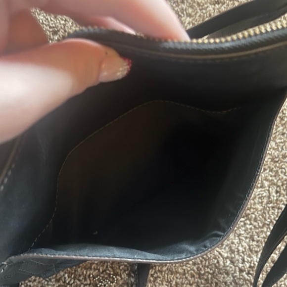 Fossil Emma Crossbody Purse Black Pebbled Leather Bag - Picture 9 of 13